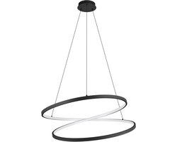 EGLO Ruotale Hanglamp - LED - Ø 70 cm - Zwart/Wit