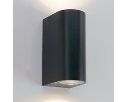 EGLO Scogliera-E Wandlamp Buiten en Binnen - GU10 - 14 cm - Zwart