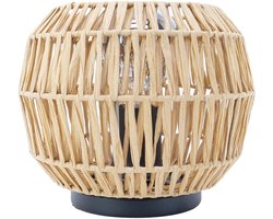 EGLO Sheldon Tafellamp - E27 - Ø 21 cm - Zwart/Natuurlijk/Bruin - Papier