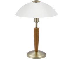 Eglo Solo 1 - Tafellamp - 1 Lichts- Ø260mm. - Brons, Noot - Wit