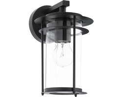 EGLO Valdeo - Buitenverlichting - IP44 - Wandlamp - 1 Lichts - Zwart - Helder