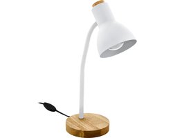 EGLO Veradal Tafellamp - E27 - 42 cm - Bruin/Wit