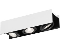 EGLO Vidago - LED Plafondlamp - 3-lichts - wit/zwart