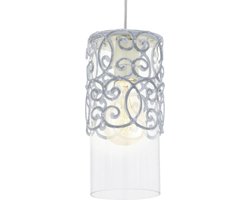 EGLO Vintage Cardigan - Hanglamp - 1 Lichts - Grijs-Blauw - Helder Glas