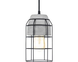 EGLO Vintage Consett - Hanglamp - 1 Lichts - Zwart, Beton