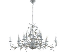 EGLO Vintage Flitwick 1 - Hanglamp - 15 Lichts - Ø1200mm. - Zilver