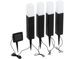 EGLO z_solar tuinverlichting zonne-energie - prikspot - set 4 x LED - Rotan - Zwart