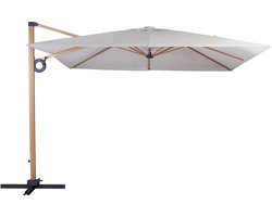 Egon hangende parasol teakhout, beige.