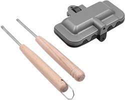 EGoods - Campingbroodrooster voor ontbijtpannenkoeken, omeletten en toast met antiaanbaklaag