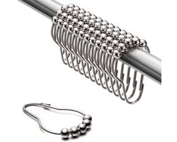 EGoods - Douche gordijn haken set van 12 - Roestvrij staal - Gepolijst chroom - Badkamer accessoires