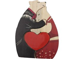 EGoods - Houten Beer Puzzel Sculptuur voor Thuisdecoratie - Persoonlijk Cadeau voor Verjaardag, Kerst en Moederdag