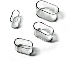 EGoods - Ovale Siliconen Meubel Voetjes voor Stoel Poten, Tafelvoeten Beschermers tegen Krassen op Vloeren (Transparant, 24 stuks)