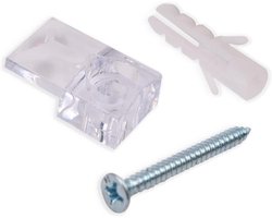 EGoods - Set van 20 Plastic Clips voor Het Bevestigen van Spiegel met Schroeven - Glas Retainer Clips voor Spiegel Ophangen