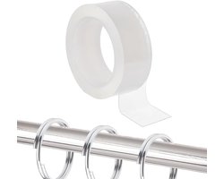 EGoods - Transparante gordijnglijders, 4 meter - plakband voor schuifgordijnen - afdekking voor douchegordijnstang - accessoires voor gordijnroedes
