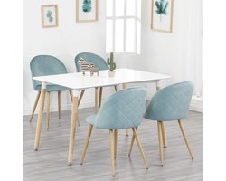 Egoonm Stoelen Eetkamerstoelen - Set Van 4 Stoelen - Keuken Stoelen - Moderne look - Kuipstoel - Fluweel - Velvet - Groen