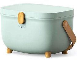 EHBO Medicijnkist – Draagbare Kunststof Medicijnbox – Ovaal – 2-Laags – Groen