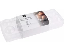 Ei Opbergbox 4 stuks - Eierhouder - Eierdoos - Koelkast Organizer - Eierhouder - Koelkastbewaardoos Eieren 27x9cmCm Kunststof Transparant