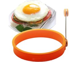 Ei ring Oranje - Siliconen Ei-ring - Bakring - Pannekoekenring - Pancake ring - Kookring - Bakvorm keuken - Pan - Ei Bakvorm - Bakaccesoire