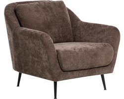 EIBY - Fauteuil - Donkerbruin - Chenille