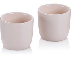 Eierdop, Set van 2 Stuks, Porselein, Beige - Kela | Bob