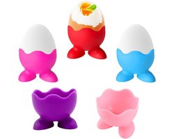 Eierdopjes - Egg cups - 5 stuks - Eierdoppen - Eierset - eierhouder -Leuk Design - voor ontbijt/brunch/pasen - Paascadeau
