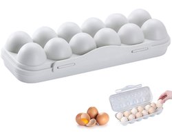Eierdopjes - Eierdoos - eierdozen - eierhouder koelkast - eierrekje koelkast - eiermand - eierdoos kunststof - Eierdop- eierkastje - eierdoos koelkast - eieropbergbox - eierbewaardoos koelkast - eier houder -mand voor eieren - eierdoos 12 eieren