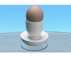 Eierdopjes op zuignap : per set van 2