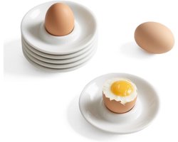 Eierdopjes Set - Functionele eierdopjes - 6 stuks - Wit