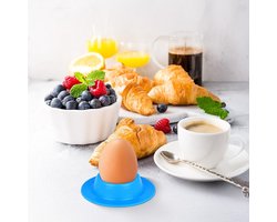 Eierdopjes Set Siliconen - Stabiel & Onbreekbaar - Stapelbaar Design - Eenvoudig Schoonmaken - Ontbijt & Keuken Gebruik - Eierhouder Set Eiercups Eierstandaard