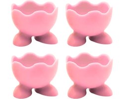 Eierdopjes voetjes - set van 4 - roze - pasen/plastic/kinderen/eidoppen/eierdop/ei/eidopjes/paas decoratie/paasdecoratie/versiering