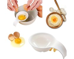 Eierenscheider voor Geel en Wit - 10 cm Keukengereedschap voor Bakken en Koken - Hygienisch Plastic Scheidingsinstrument met Randsteun