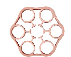 Eierhouder - Eierdoos - Eierhouder koelkast - Eieren bewaren - Eierhouder voor koken - Eierstoomrek - Antislip ontwerp Gemakkelijk te reinigen Hittebestendig gereedschap Keukengadgets Kookgerei, Snelkookpanaccessoires (roze)