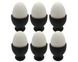 Eierhouder - leuke eierhouders - 6 stuks - zwart