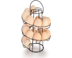 Eierhouder - Zwart - Eierrek - Eierdoos - Eieren Bewaren