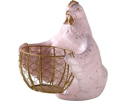 Eiermand - Draadstaal Kip - Roze Eierrek Eierhouder - Eieren Bewaren