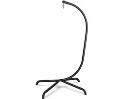 Eierstoel met Sterke Stand en Kussen - Opvouwbare Rieten Rotan Hangschommel voor Binnen en Buiten - 350 lbs Capaciteit