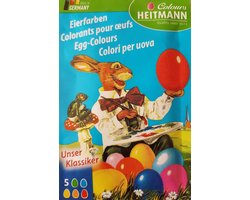 Eierverf tabletten 5 kleuren in zakje - Ei kleuren - Pasen