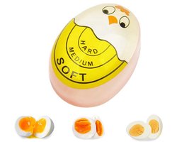 Eierwekker - Ei Timer - Kleur Veranderende Ei Wekker - Kookwekker - Eierkoker - Eieren Koken - Geel - 5.5*4cm - Polyhars - Eieren Wekker - Keukengereedschap - Kookgereedschap