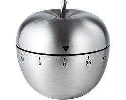 Eierwekker van 60 minuten, keukentimers voor koken, opwindtimer van 0-60 minuten, timers voor in de klas, visuele timer voor kinderen, mechanische eivormige timer voor sauna's en hardgekookte eieren (fruitvorm)