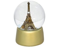 Eiffeltoren waterbal beeldje - uit Parijs - 10 x 13 cm - Frankrijk thema - decoratie - sneeuw globe