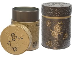 Eigenart Yumiko Set van 2 theeblikken 500g – bruin & goud