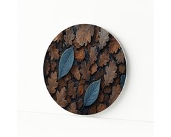 Eik wandpaneel – ronde wanddecoratie – wandobject rond – 40x40 cm