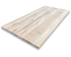 Eiken plank 300 x 80 cm 40 mm - Eiken plank - Eikenhouten plank - Boomstamtafel - Meubelplaat - Houten tafel