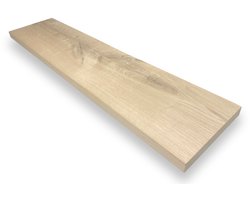 Eiken Plank 80x19 cm – Massief Eikenhout – Strak Afgewerkt – Rustiek Hout – Losse Plank voor Wand, Meubels, Tafel of DIY Klussen