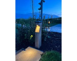 Eiken Tuinlamp 'Classica' - Houten Buitenlamp voor Padverlichting - Landelijke Stijl
