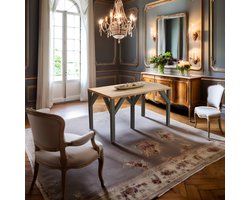 Eiken Uitschuifbare Eettafel – Verlengbaar van 130 tot 405 cm – Luxe Massief Uiterlijk – Goud & Eiken – Modern Design – Robuust Metaal Frame – Geschikt voor 8+ Personen – Stijlvol & Onderhoudsvriendelijk