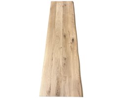 Eiken wandplank- Toiletplank - 40x200mm - 100cm - Houten planchet- Boomstamplank - Wandplank - Fotoplank - Dressoir plank - Boekenplank