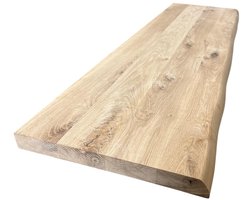 Eiken wandplank- Toiletplank - 40x300mm - 300cm - Houten planchet- Boomstamplank - Wandplank - Fotoplank - Dressoir plank - Boekenplank