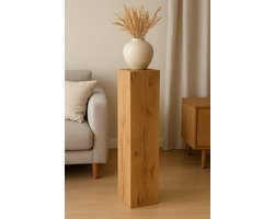 Eiken zuil | Eiken sokkel | 15 x 15 x 100 cm (lxbxh) | Massief eiken hout | Plantenzuil | Eiken voetstuk | Kolom | Onderbouw | Eiken onderstel | Eiken drager | Eiken pilaar