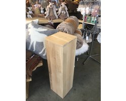 Eiken Zuil- sokkel - pilaar hout- Hoogte 60 cm H x 23 cm B - eikenhout - plantenzuil - zuil voor beelden